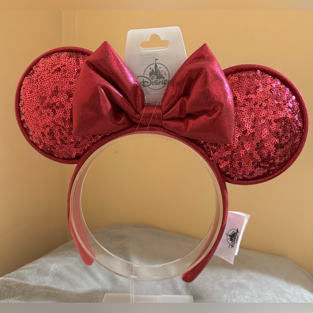 Disney Parks Pink Sequins Minnie Mouse Headband